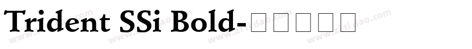 Trident SSi Bold字体转换